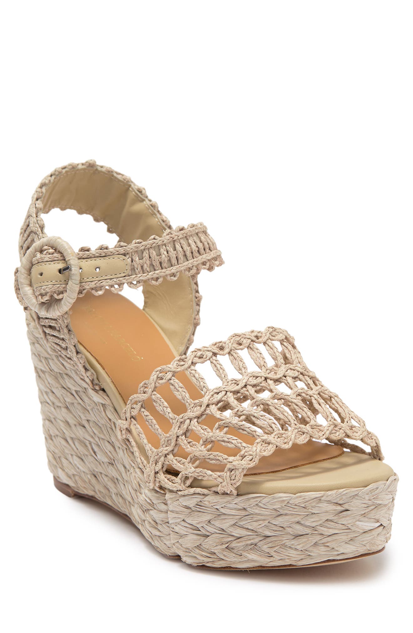 Paloma Barceló Natasha Raffia Platform Wedge Espadrille Sandal In Taupe ...