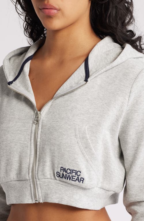 Shop Pacsun Ultra Crop Zip Hoodie In Heather Grey