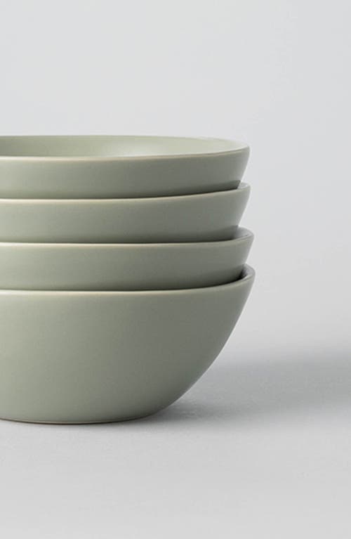 Shop Fable The Breakfast Set Of 4 Bowls In Beachgrass Green