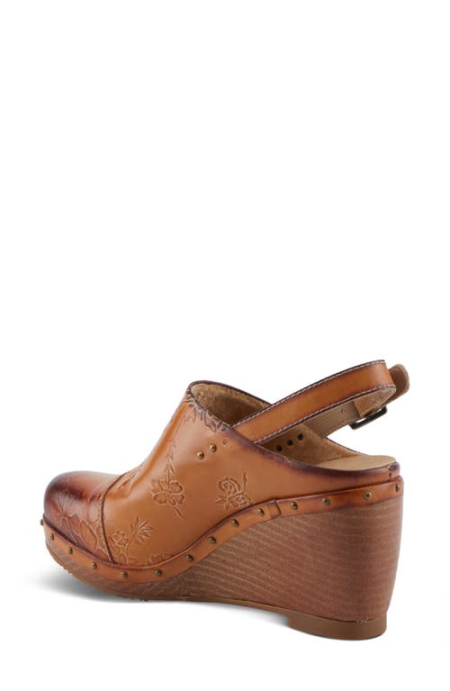 Shop L'artiste By Spring Step Loveya Slingback Platform Wedge Clog In Camel