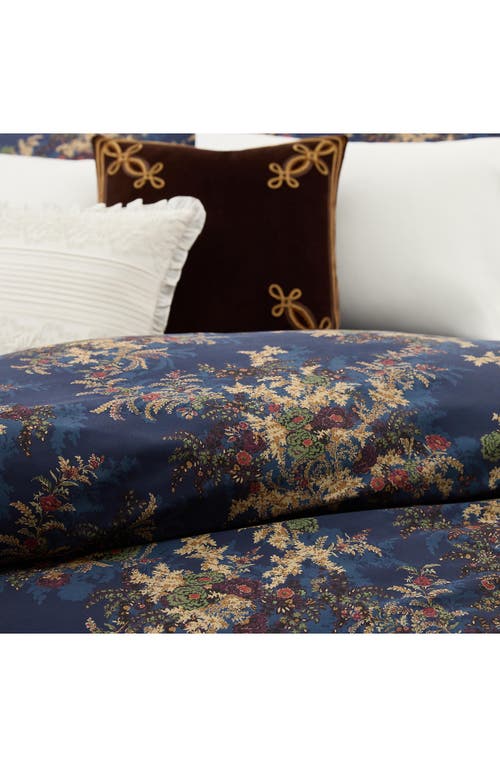 Shop Ralph Lauren Payge Floral Duvet Cover In Navy