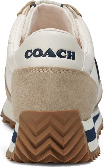  Coach Women's Runner Sneaker, Chalk/Midnight Navy, 6.5