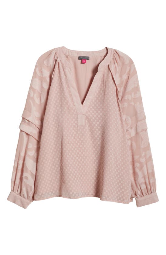 Shop Vince Camuto Raglan Sleeve V-neck Top In Heavenly Pink