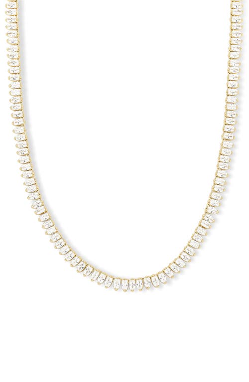Melinda Maria Baby She's So Fine Tennis Necklace In Goldhite