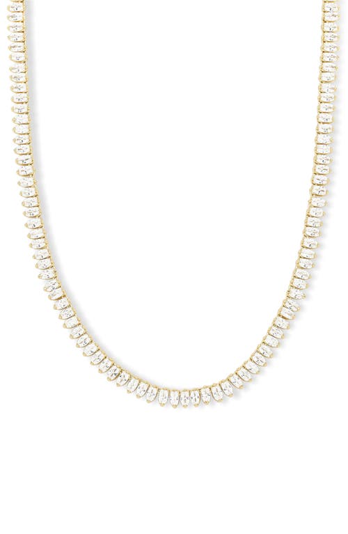 Melinda Maria Baby She's So Fine Tennis Necklace in Gold-White 