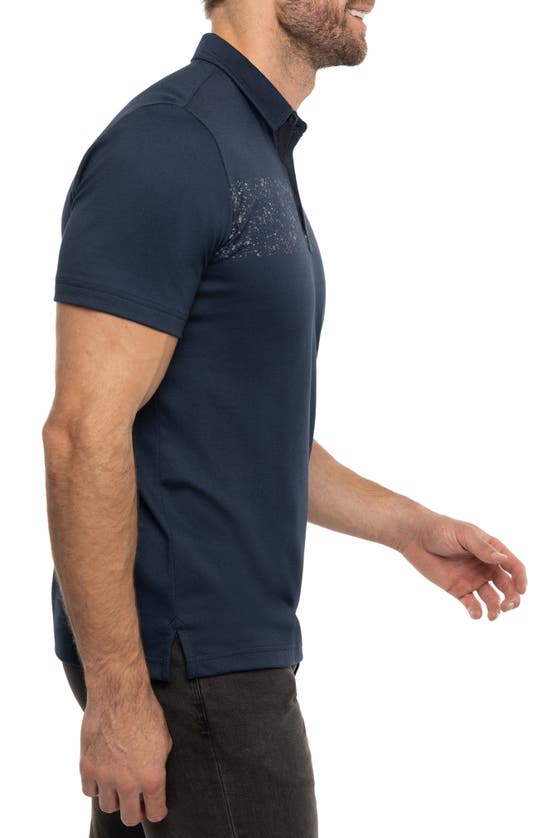 Travismathew Splatter Stripe Polo In Total Eclipse