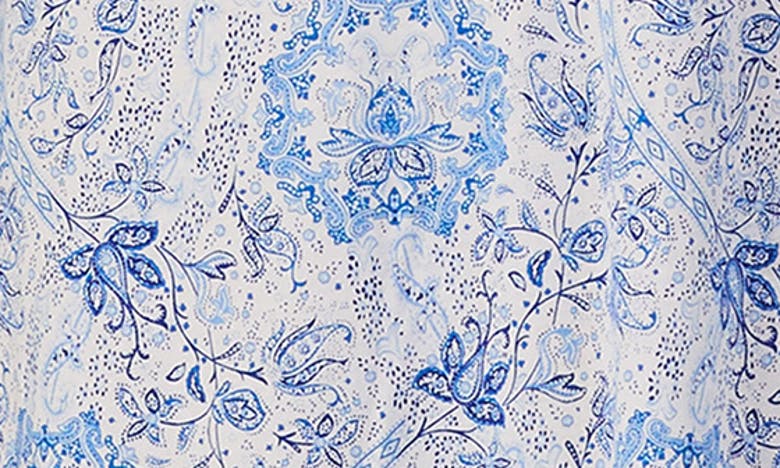 Shop Lauren Ralph Lauren Print Short Nightgown In Blue Floral