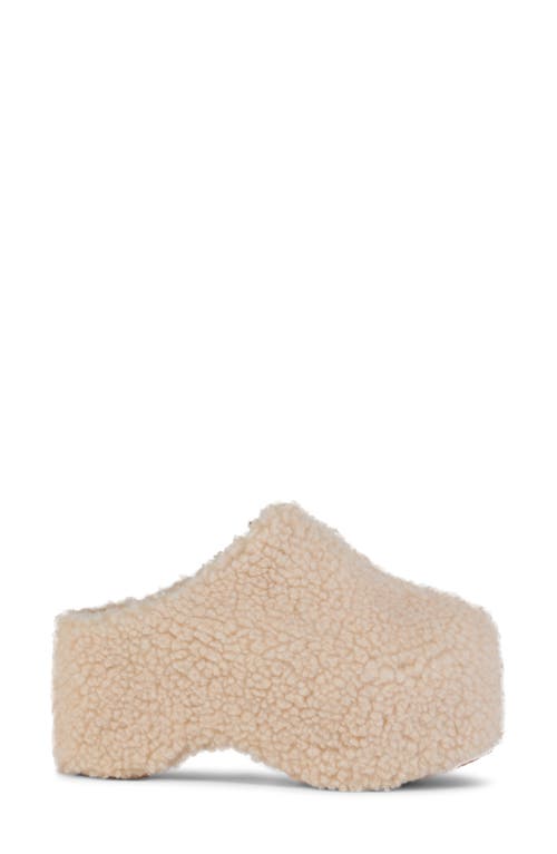 Azalea Wang Dolorita Faux Shearling Clog In Cream