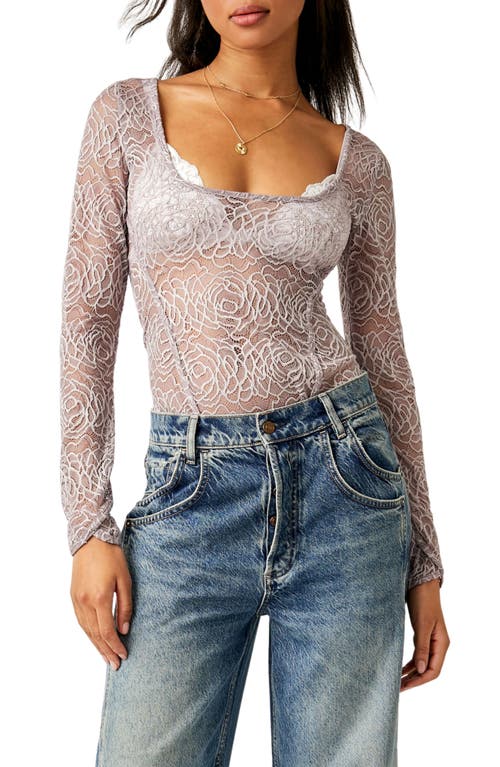 Free People My Head Sheer Lace Bodysuit at Nordstrom,