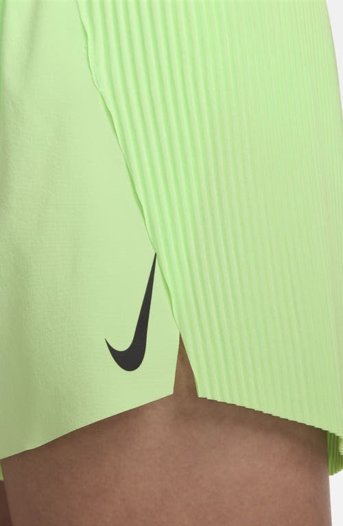 Shop Nike Dri-fit Aeroswift Running Shorts In Vapor Green/black