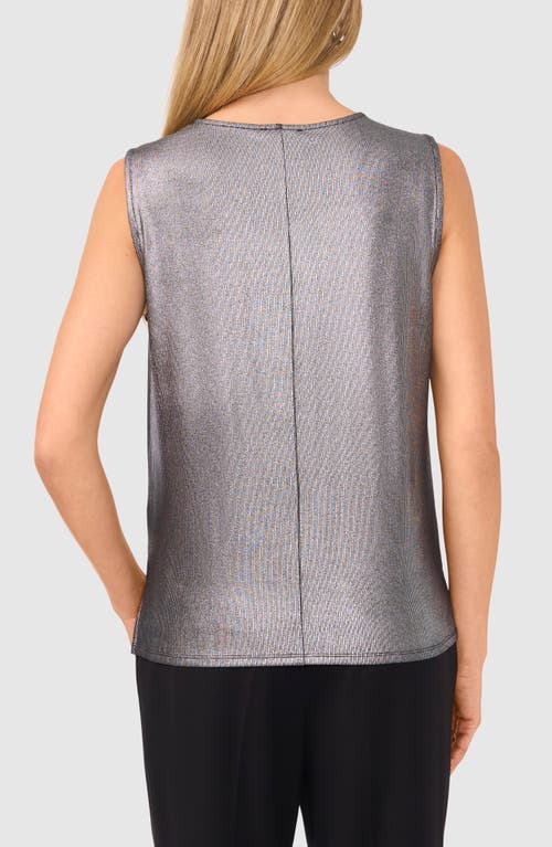 Halogenr Halogen(r) Metallic Cowl Neck Sleeveless Top In Black