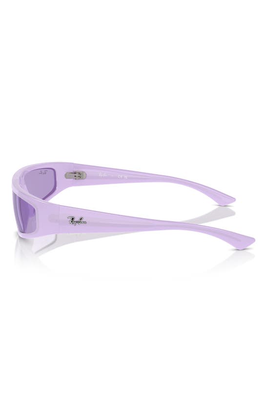 Shop Ray Ban Izaz 59mm Wraparound Sunglasses In Violet