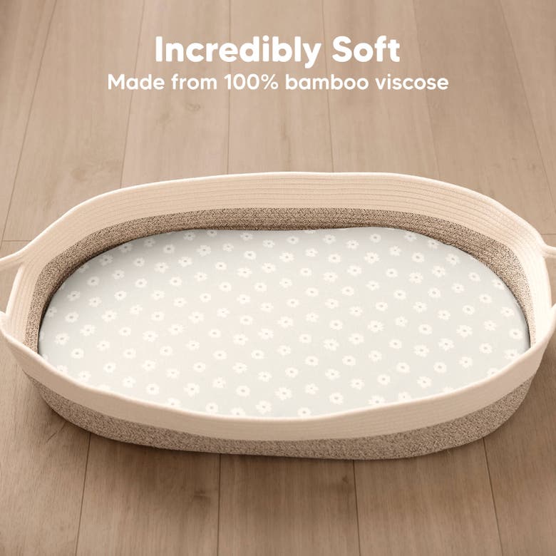 Keababies 2-pack Isla Fitted Bassinet Sheets In Meadow