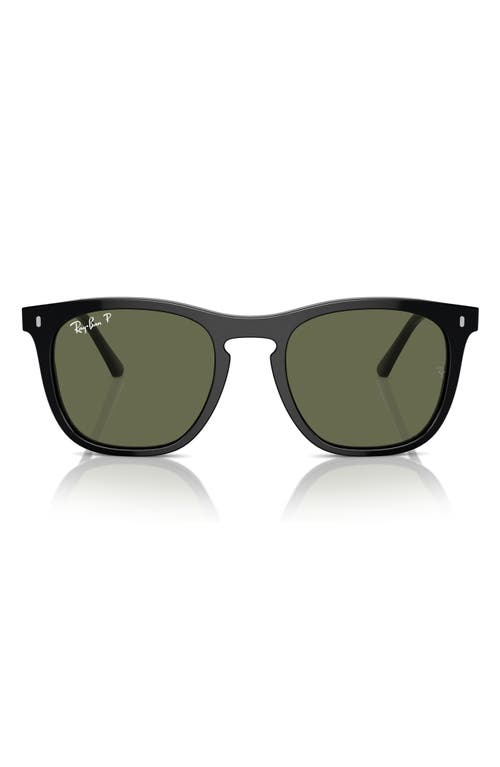 Ray Ban Ray-ban 53mm Polarized Square Sunglasses In Black