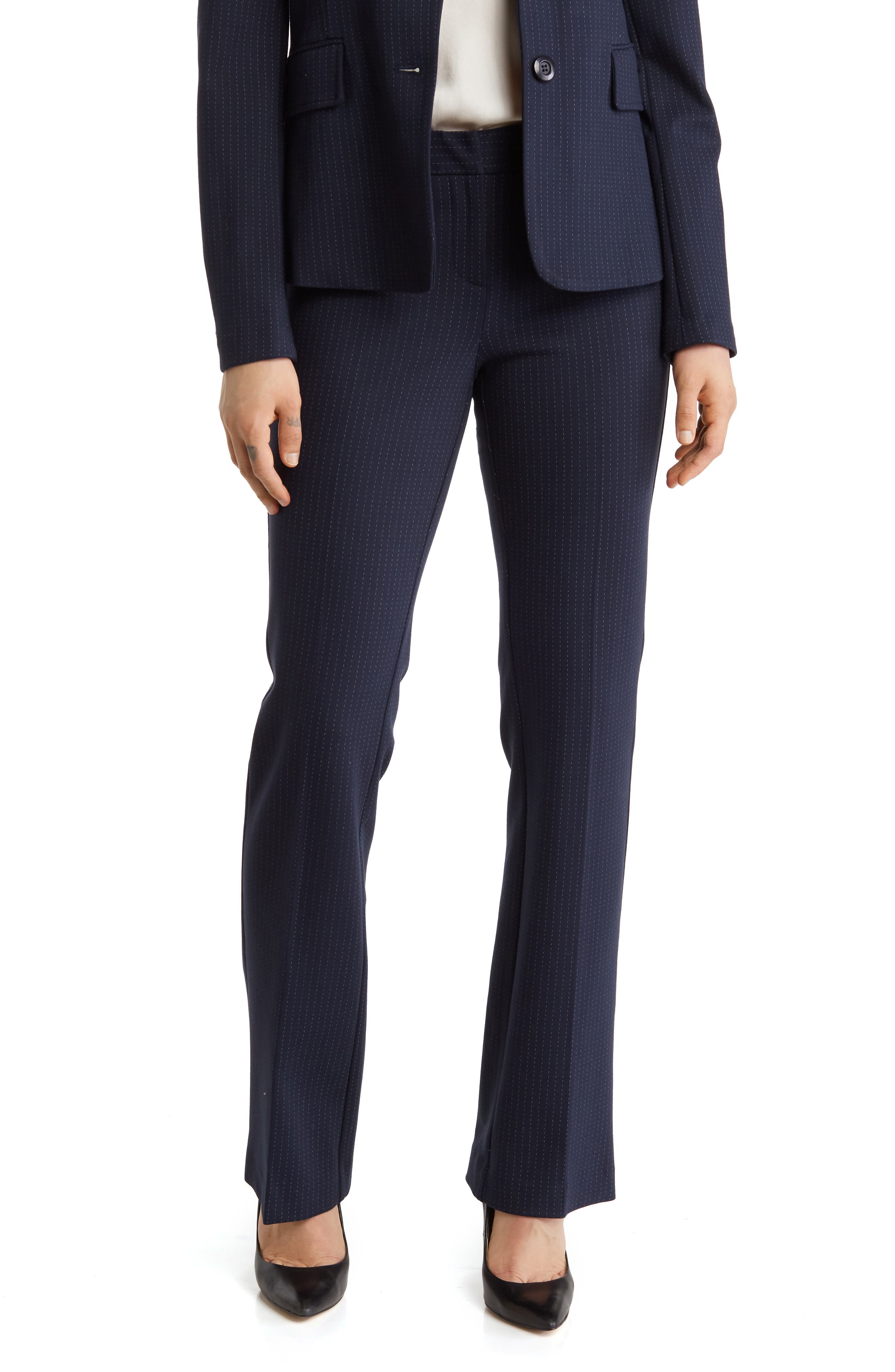 Amanda & Chelsea Ari Pinstripe Ponte Wide Leg Pants Nordstromrack