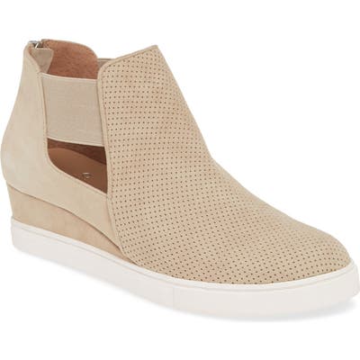 Linea Paolo Amanda Slip-On Wedge Bootie, Beige