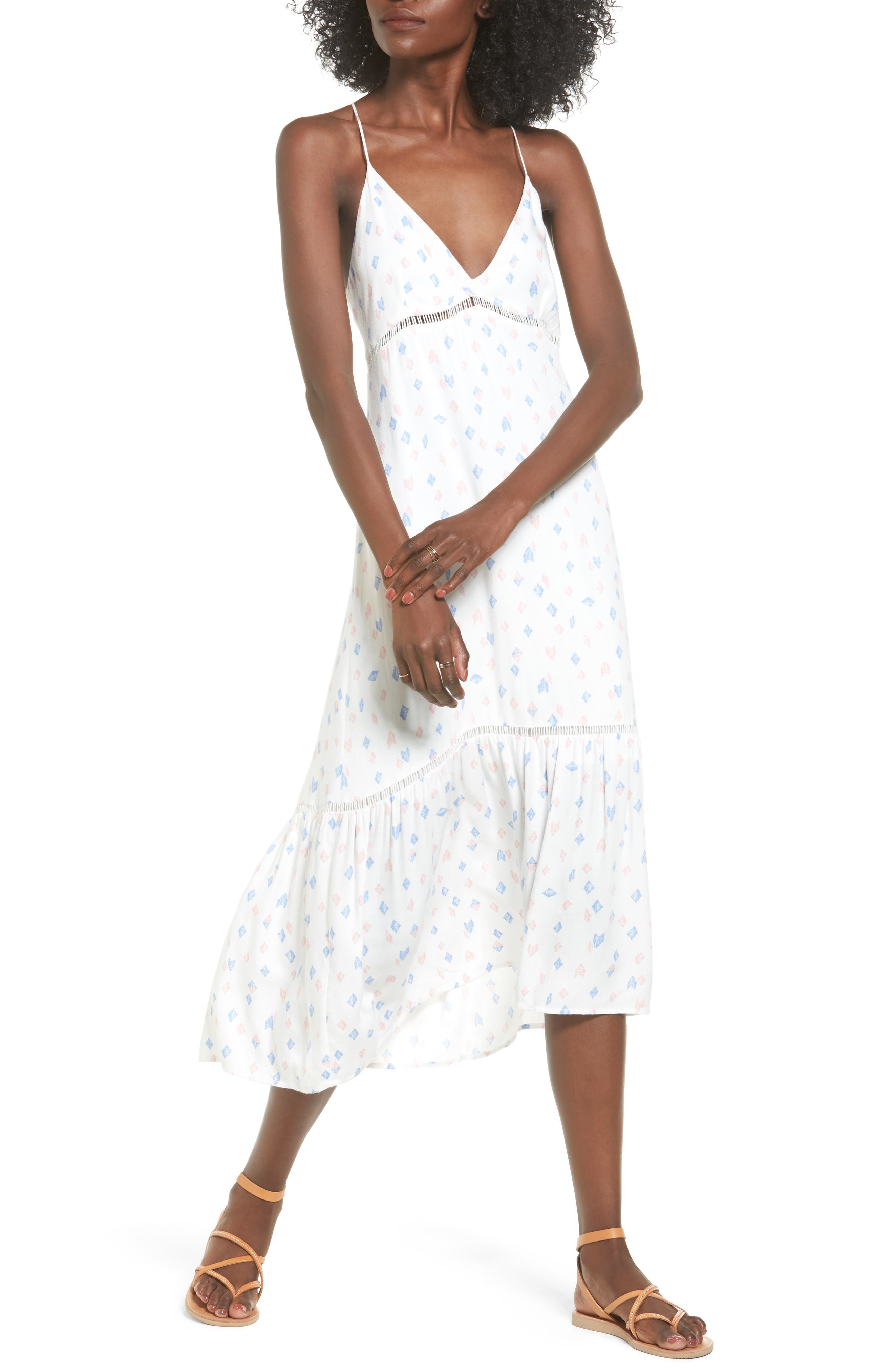 nordstrom white midi dress