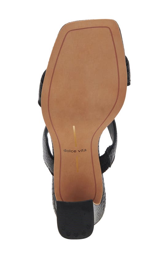 Shop Dolce Vita Ilva Slide Sandal In Onyx Embossed Leather