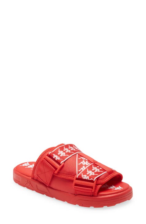 Men's ISlide Red Chicago Bulls Away Jersey Split Slide Sandals
