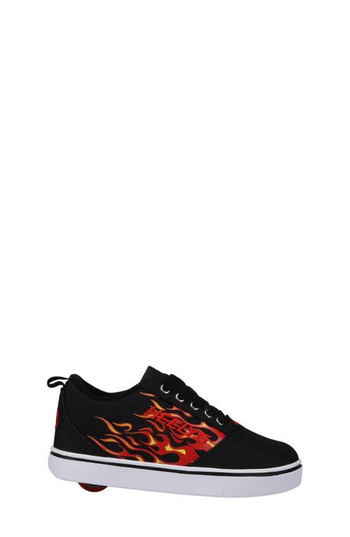 Shop Heelys Kids' Pro 20 Skate Sneaker In Black/red Flames