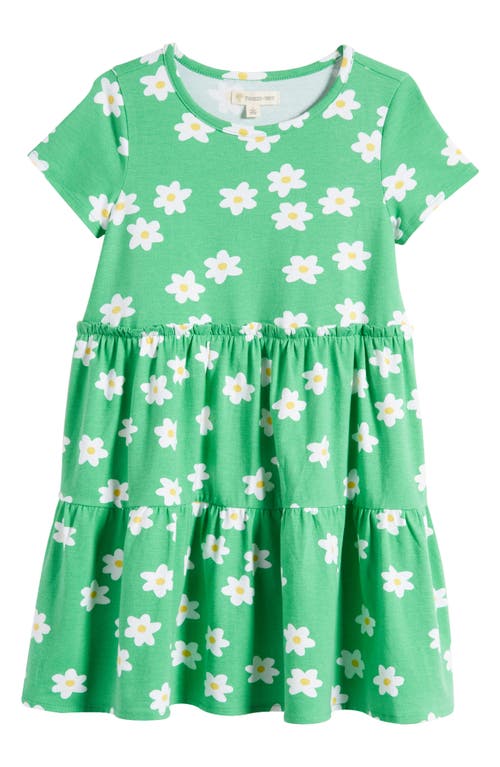 Tucker + Tate Kids' Tiered Print Dress in Green Island Daisy Bloom