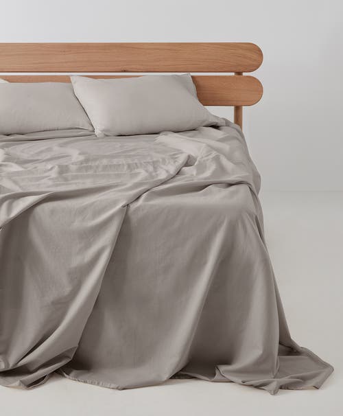 Pact Organic Room Service Sateen Sheet Set In Dove Grey