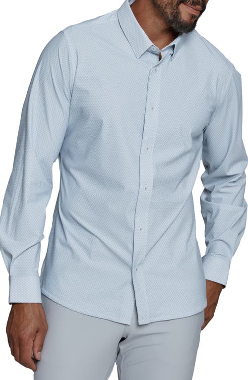 Shop 7 Diamonds Layth Performance Button-up Shirt In Light Grey