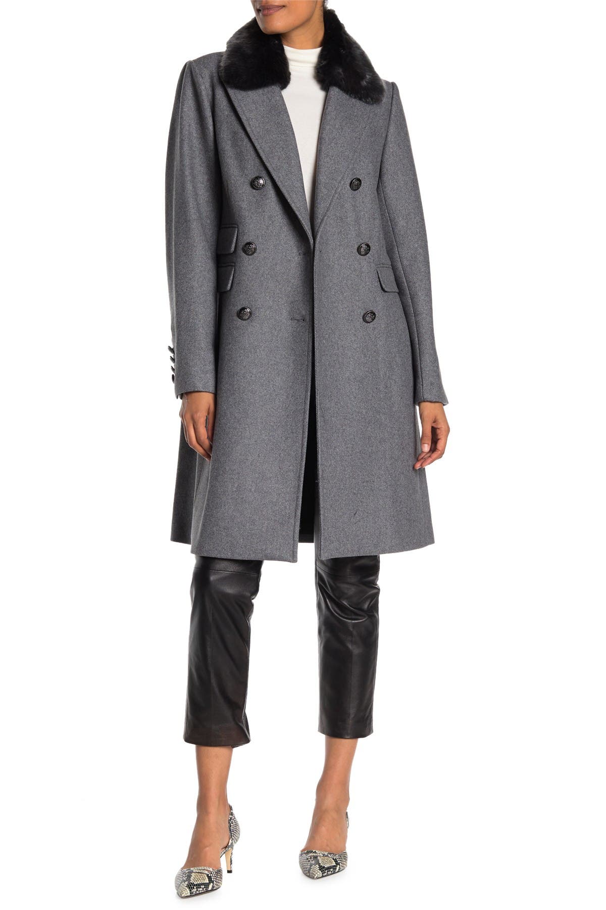 vince high collar coat