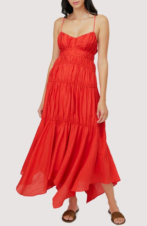 Hidden Oasis Sleeveless Maxi Dress in Red