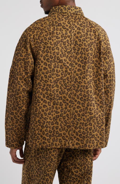 Service Works Leopard Print Front Of House Jacket In Brown