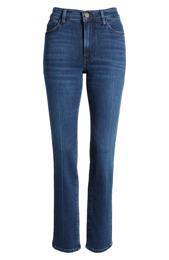Shop Frame Le High Ripped Straight Leg Jeans In Calvin