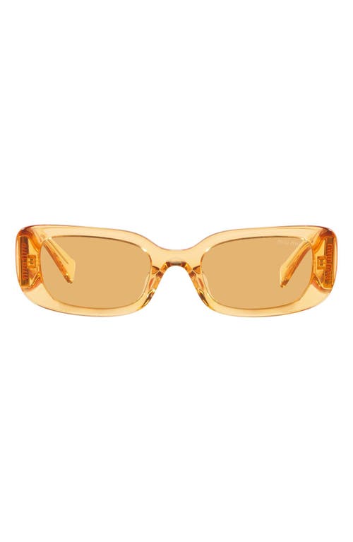 Miu Miu 51mm Rectangular Sunglasses in Orange at Nordstrom