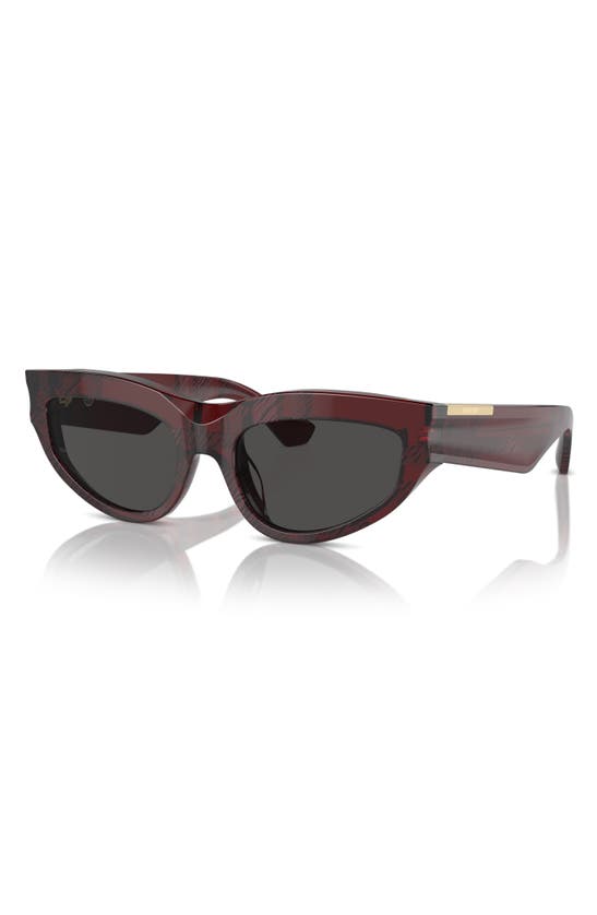 Shop Burberry 55mm Cat Eye Sunglasses In Red