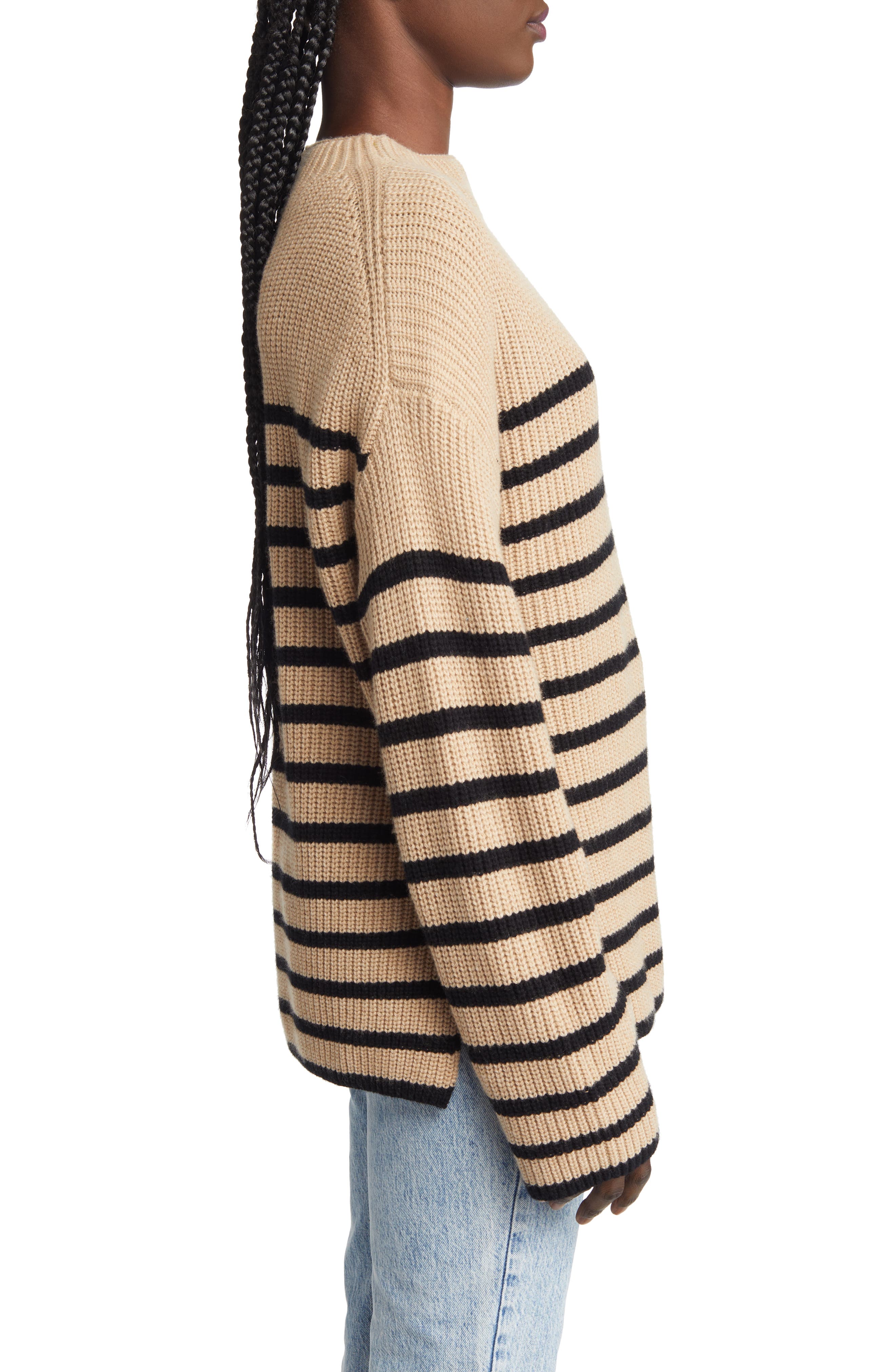 Rails Claudia Sweater - Camel Ebony Stripe - M