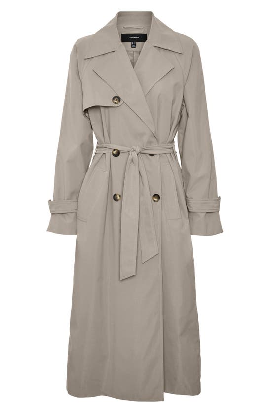 Vero Moda Tessa Trench Coat In Silverlining
