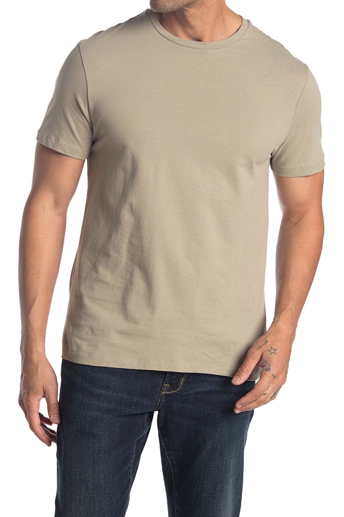 Allsaints Hale Crew Neck T-shirt In Medium Grey1