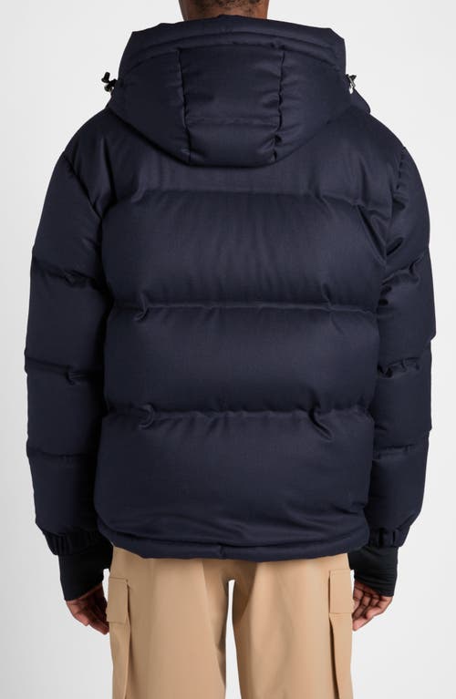 Shop Moncler Grenoble Krun Hooded Down Jacket In Navy Blue