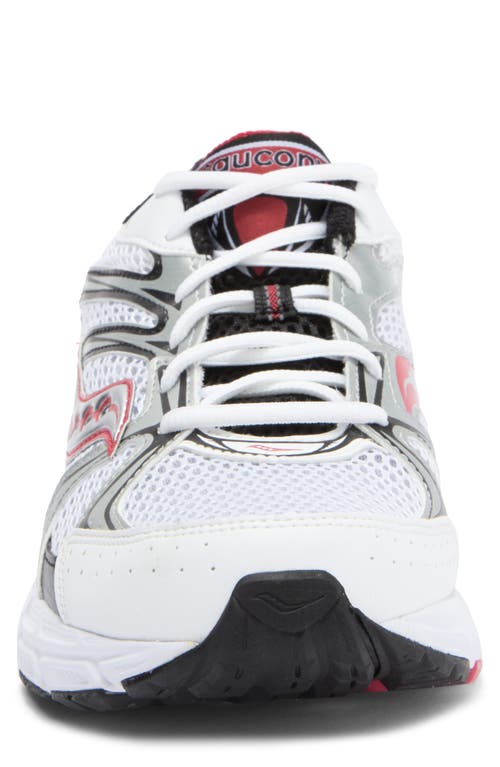 Shop Saucony Grid Ride Millennium Sneaker In Wht/silver/red