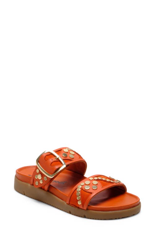 Revelry Studded Slide Sandal in Persimmon