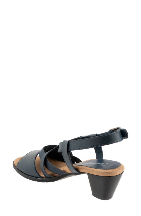 Shop Trotters Meadow Ankle Strap Sandal In Navy