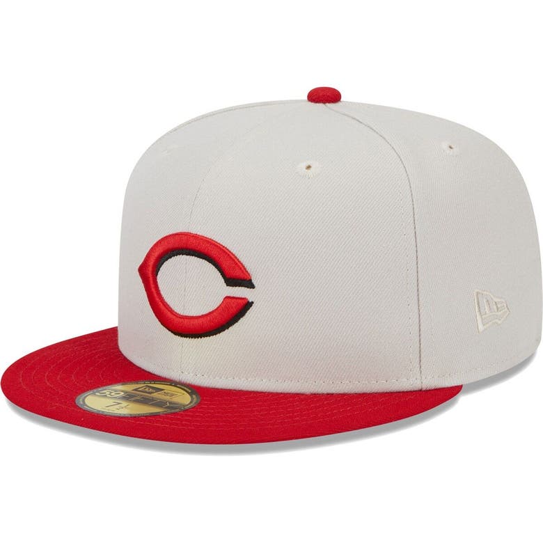 Men's Cincinnati Reds New Era Gray/Red World Class Back Patch 59FIFTY Fitted Hat