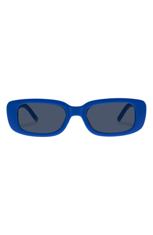 Ceres 51mm Rectangular Sunglasses in Matte Blue /Smoke Mono