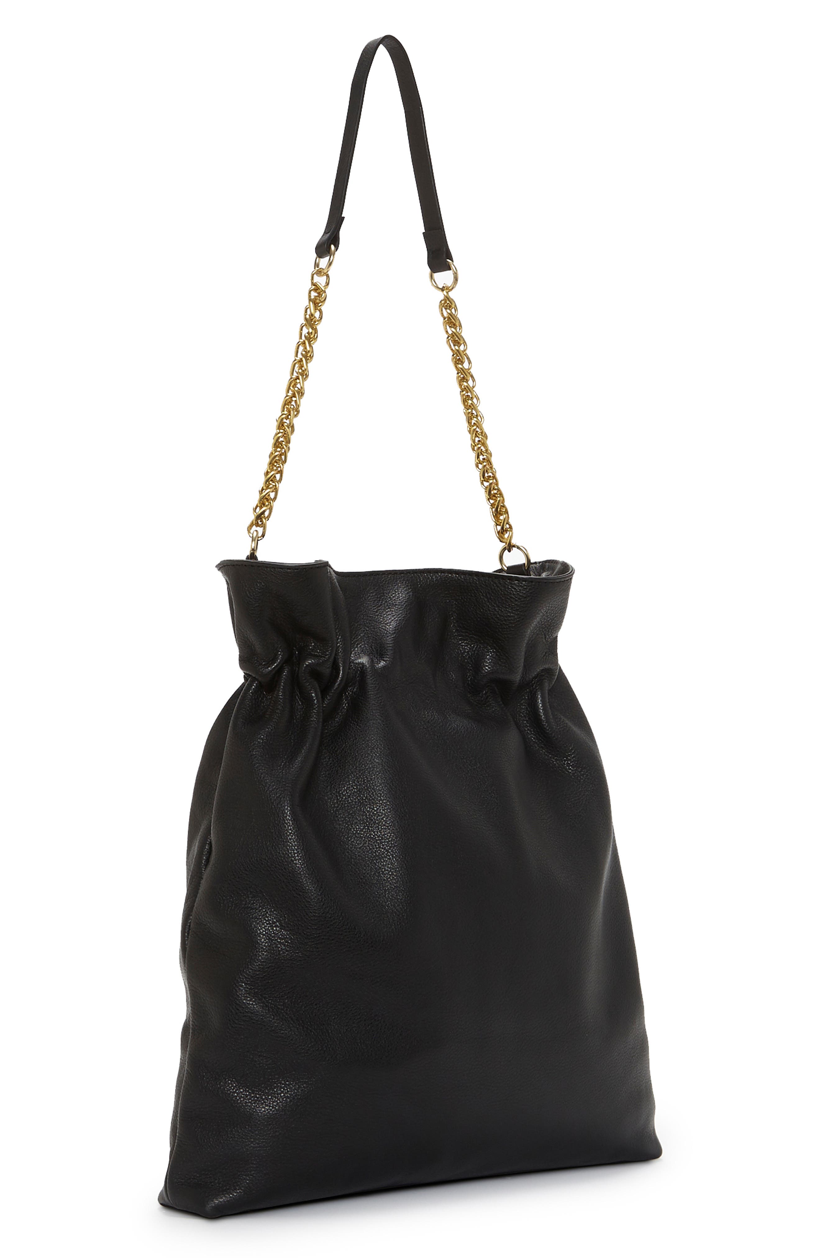 vince camuto leather bucket bag