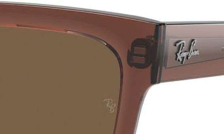 Shop Ray Ban Ray-ban Warren 57mm Rectangular Sunglasses In Transparent