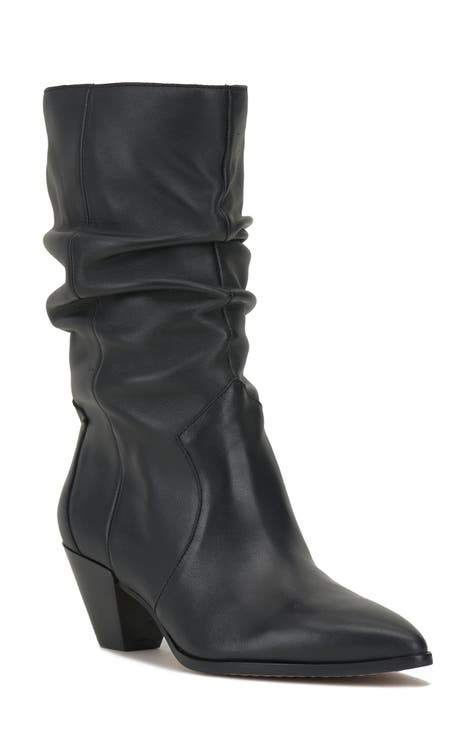 Women's Mid Calf Boots - Black - US 6
