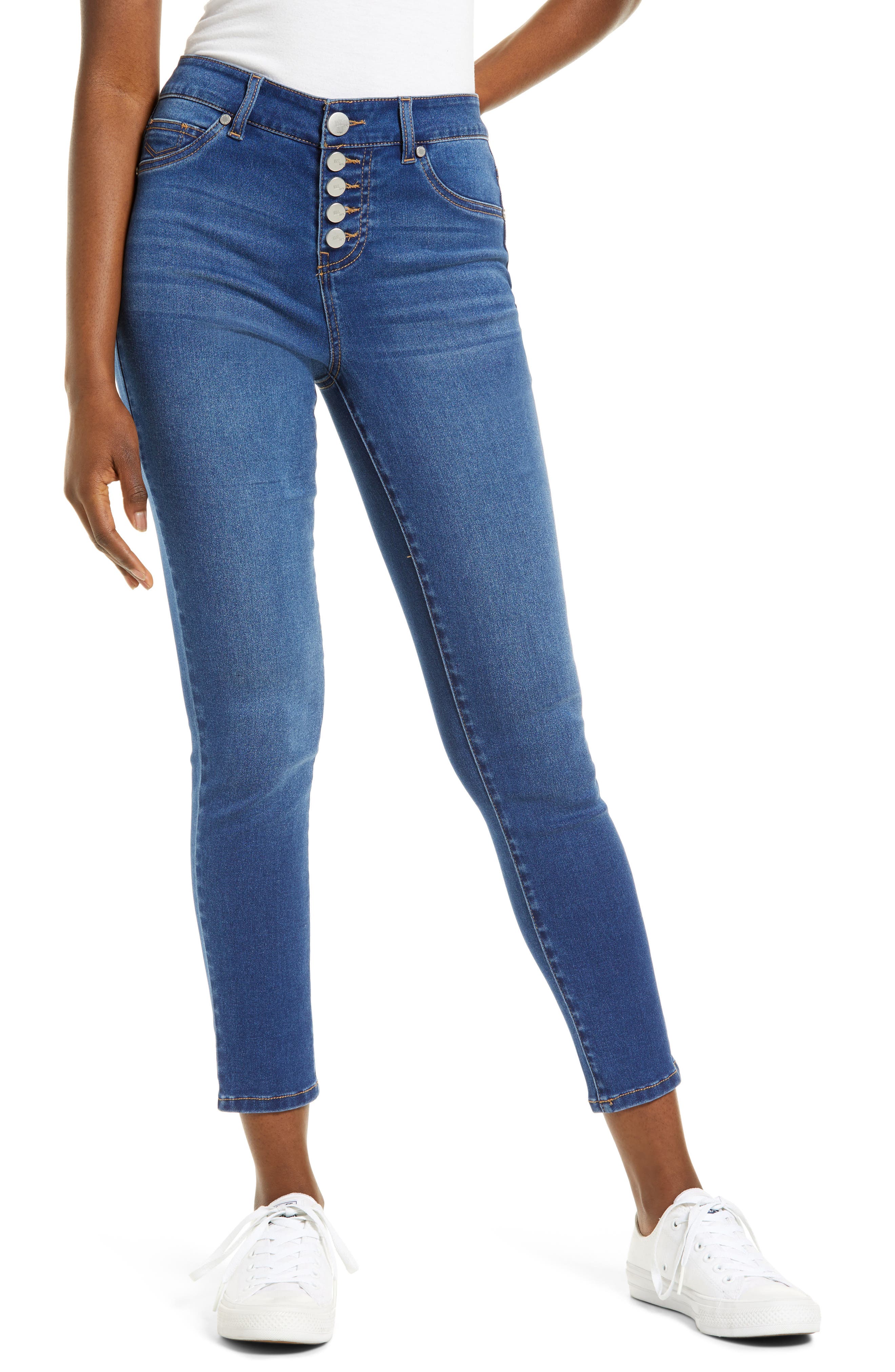 1822 Denim Butter Exposed Button Skinny 