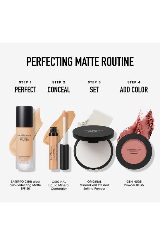Bareminerals ® Barepro 24hr Wear Skin-perfecting Matte Liquid Foundation Mineral Spf 20 Pa++ In Medium Deep 43 Neutral