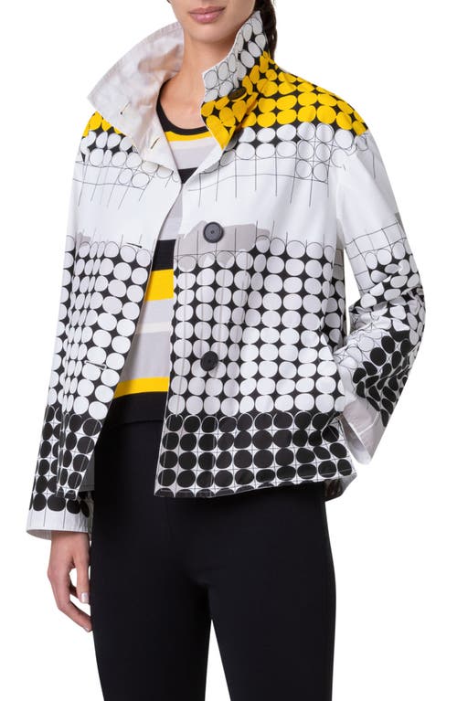 Shop Akris Punto Skyscraper Techno Taffeta Jacket In Cream-tin-yellow