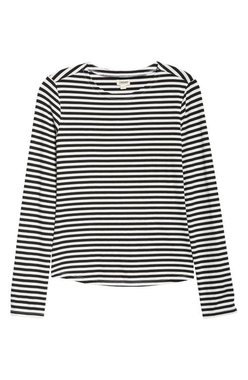 Shop L Agence L'agence Tess Stripe T-shirt In Black/white Stripe
