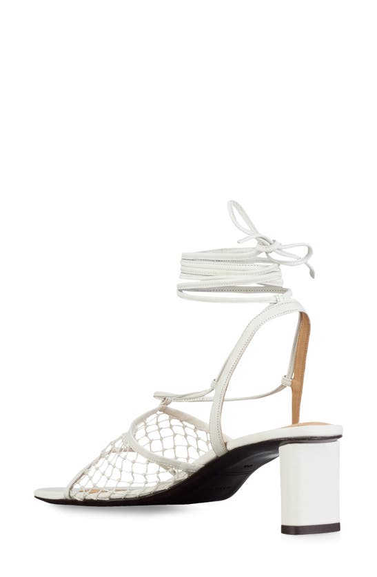 Shop Frame Le Adelaide Crochet Ankle Wrap Sandal In Off White